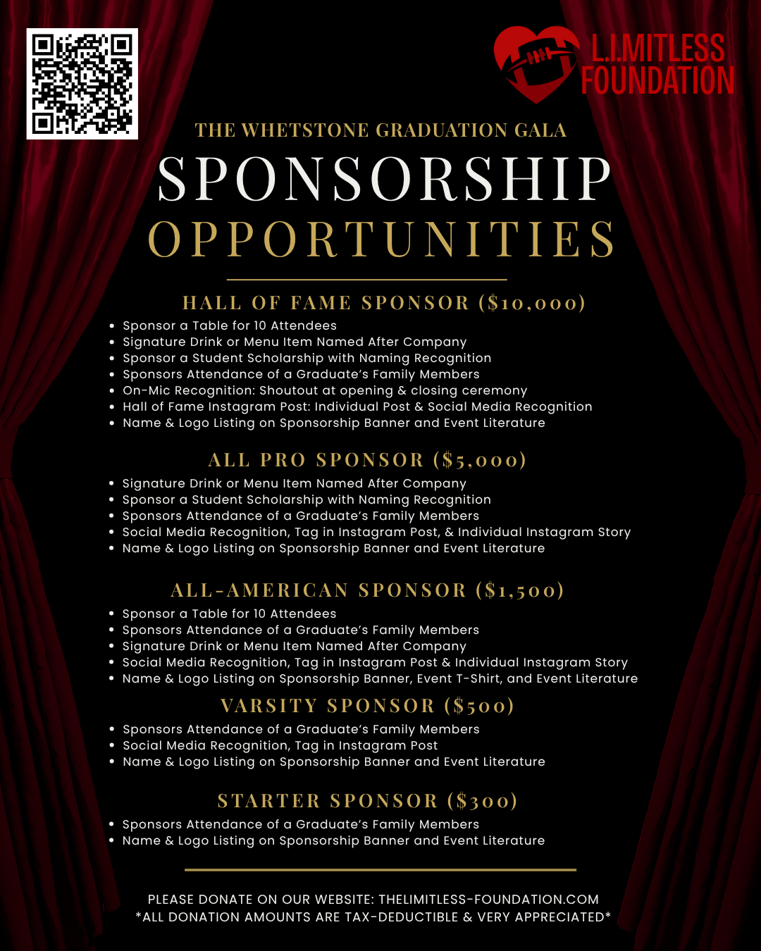 Whetstone Gala Sponsorship Opportunities