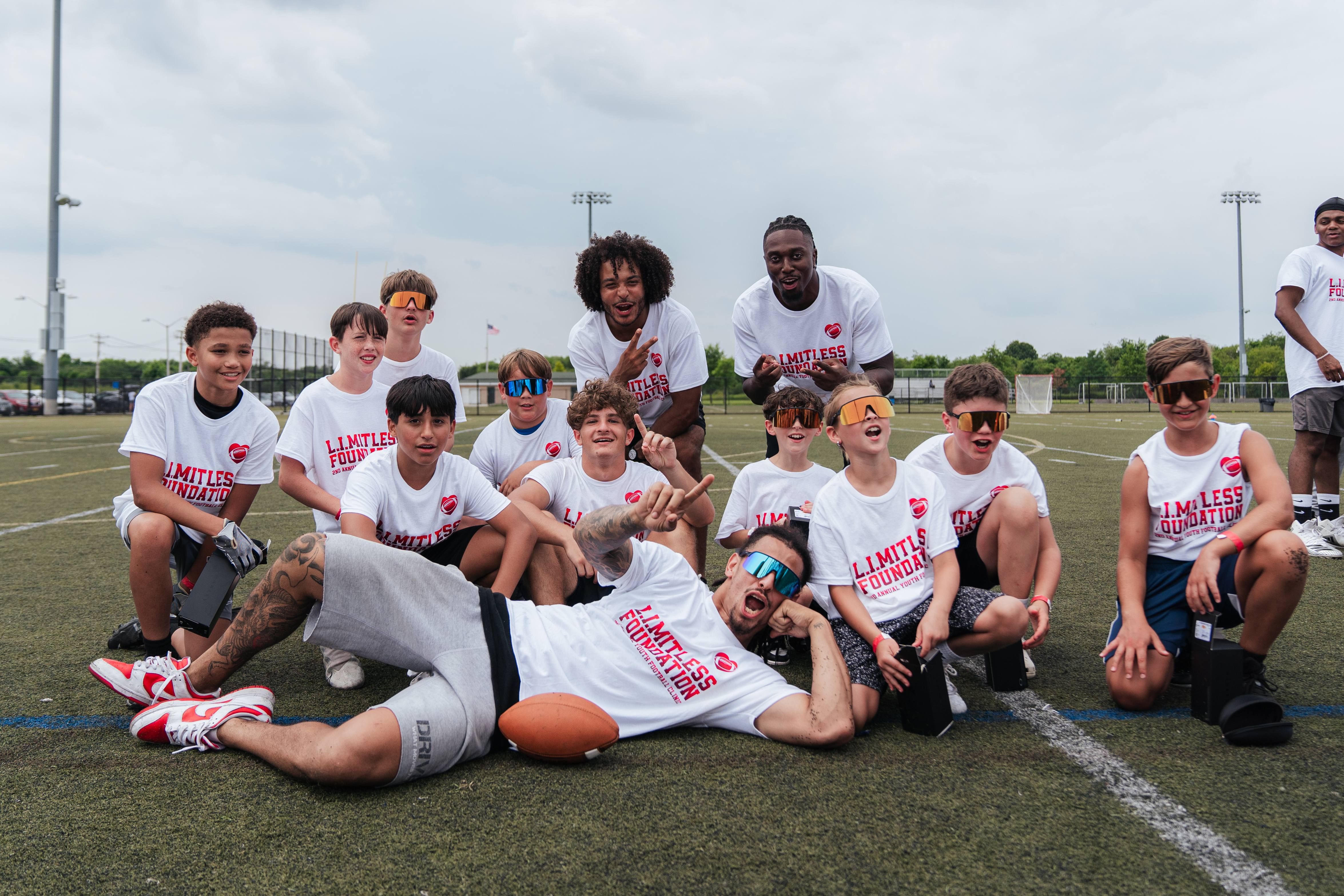 Youth athletes training